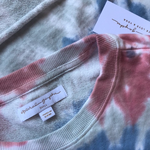 Tie Dye Mazzy Sweatshirt Size Small – Vintage Crop, Raw Edge, - Picture 8 of 12